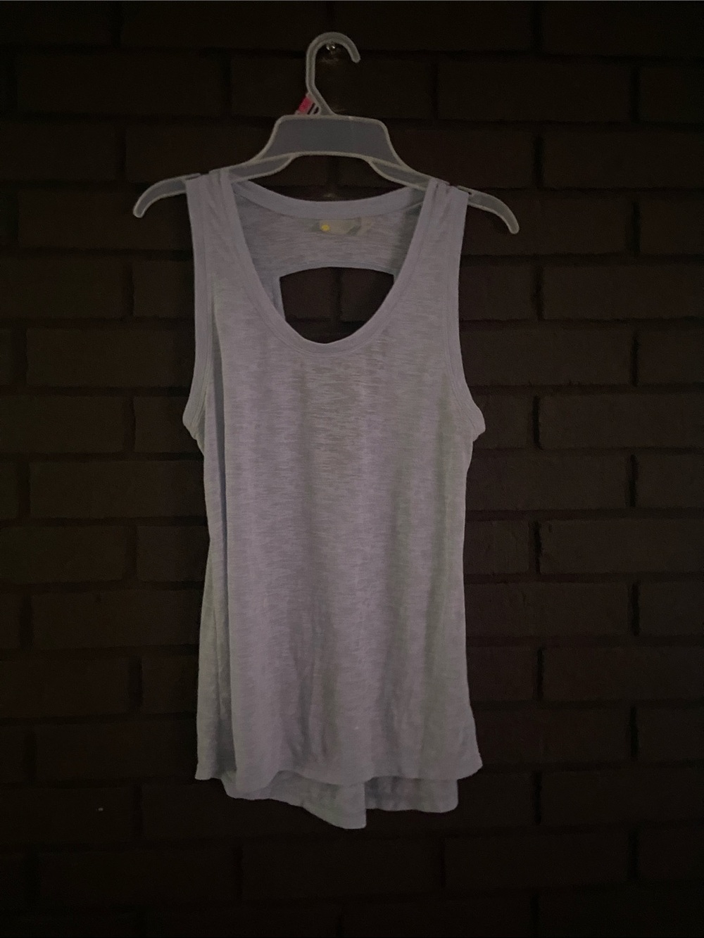 Zella Light Gray Scoop Back Tank Top